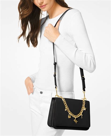 michael kors mott large charm swag shoulder bag